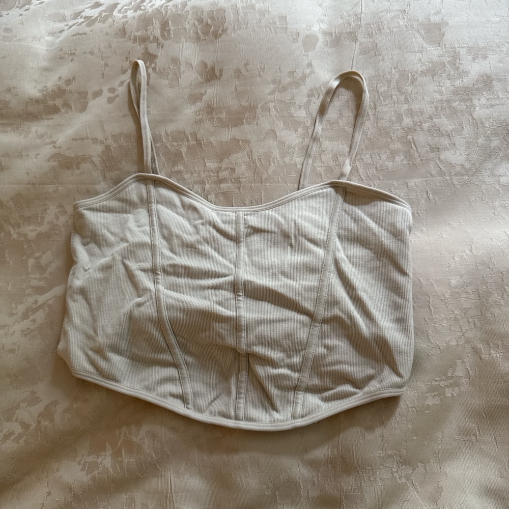 Garage Cream Corset Top